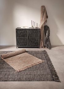 Tappeto kilim con frange, Beige, Taglia 50x90 cm, bonprix