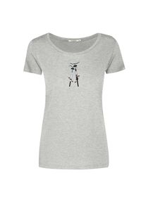 Greenbomb Maglietta 'Bike Romantic' Donna - grigio / nero