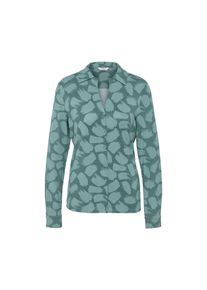 Tchibo - Bedrucktes Blusenshirt mit Knopfleiste - Damen - Gr. XL - blau/print