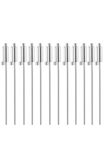 Gardebruk Juego de antorchas de jardín set de 12 acero inoxidable 115cm