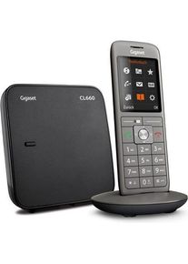Gigaset Téléphone fixe sans fil compatible CL660A Trio - 3 combinés (Gris), Telefon, Grau