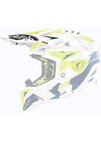 Airoh Aviator 3 Spin, picco , colore: Bianco/Giallo/Blu