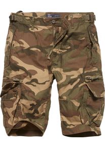 Vintage Industries Gandor Camo, cargo shorts , color: Brown/Olive/Beige , size: 3XL