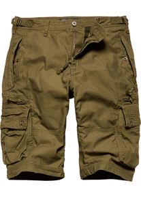 Vintage Industries Gandor, pantaloncini cargo , colore: Oliva , dimensione: 3XL