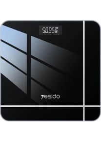 BerlingerHaus, Personenwaage, Yesido - Digital Scale Body Weight (MG09) - LED Display, Tempered Glass, 5-150kg - Black (150 kg)