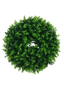 Künstlicher Kranz HWC-O97, Türkranz Tischkranz, Deko Buchsbaum In-/Outdoor Ø 45cm