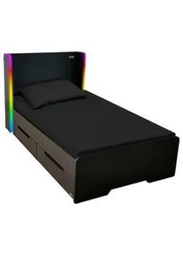 Gamingbett Electra 90x190cm Schwarz mit LED