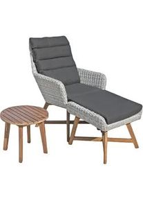 Loungesessel Clavia ca. 65x95x85 cm Grau/Akazie