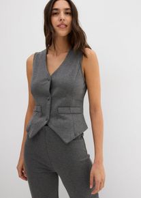 Gilet sans manches en viscose mélangée - gris - taille 50/52 (XL) - Viscose - bonprix
