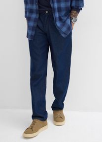 Jean droit &agrave; pinces loose - bleu - taille 40 - 100% coton - bonprix