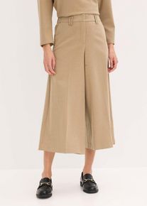 Jupe-culotte aspect laine à chevrons - marron - taille 38 - bonprix