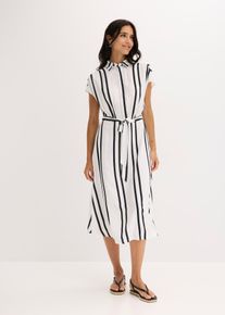 bonprix Femei Rochie-bluză din viscoză fluidă, alb, 46