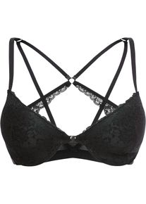 Soutien-gorge &agrave; coques avec fermeture devant et dos nageur - noir - taille 85B - bonprix