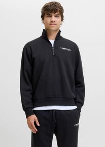 Sweat-shirt à col zippé JJ REBEL - noir - taille 44/46 (S) avec coton - bonprix