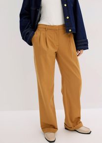 Pantalon &agrave; pinces - marron - taille 46 - bonprix