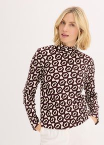 T-shirt manches longues textur&eacute; &agrave; col montant - blanc - taille 54/56 (XXL) - bonprix