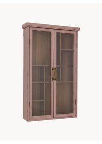 Bloomingville Udstillingsskab i træ Hazem Guld, Rosa, Rosa, Gennemsigtig Glas, Træ, Metal B 50 x H 80 cm