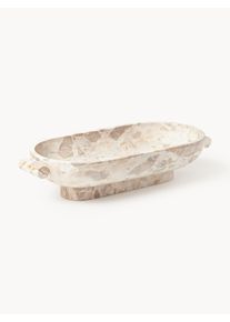 Dekorationsskål Fossil i marmor Beige Marmor B 46 x H 10 cm | Westwing Collection