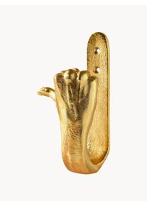 POLSPOTTEN Cabide de parede em metal Thumbs-up Dourado Metal L 9 x Alt 16 cm