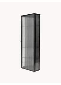 ferm LIVING Wall Display Cabinet Haze Black, Transparent Glass, Metal B 35 x H 100 cm