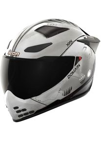 Icon Domain Future Proof, kask pełnotwarzowy , kolor: Szary/Czarny/Biały , rozmiar: XXL