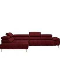 Beldomo Style Ecksofa , Rot, Bordeaux , Textil , Uni , Ottomane links, nicht einzeln stellbar, L-Form , 323x222 cm , Goldenes M , Typenauswahl, Stoffauswahl, seitenverkehrt erhältlich, Hocker erhältlich, Rücken echt , Wohnzimmer, Sofas & Couches, Wohnlandschaften, Ecksofas