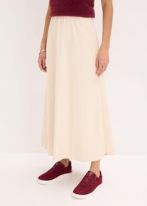 Maxikjol med struktur - beige - storlek 54 - bonprix