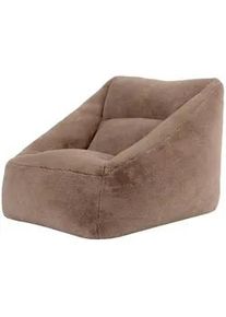 I.C.O.N. icon Sitzsack Sessel Natalia flauschig , Mokka , Textil , 340 L , Rechteckig , 97x73x84 cm , Hergestellt in Deutschland, Oeko-Tex® Standard 100 , Wohnzimmer, Hocker, Sitzsäcke, XXL Sitzsäcke
