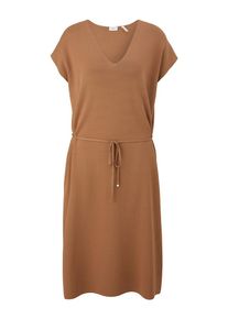 s.Oliver BLACK LABEL Strickkleid Damen braun Größe L Unifarben