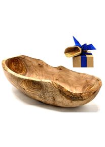 Olivenholz-erleben, Obstschale &raquo;Obstschale oval rustikal ca. 25 &ndash; 29 cm aus Olivenholz&laquo; aus Massivholz Jede Schale ist ein Unikat mit einzigartiger 