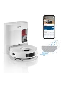 Bosch , Saugroboter »Spotless + BCRD1W, Saugroboter mit Wischfunktion, 11.000 Pa Saugkraft«, Trocken-Servicestation, Infrarot Navigation, Carbon...