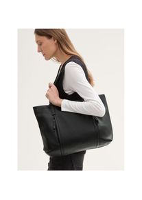 Tom Tailor, Damen, Shopper &raquo;Beca&laquo; aus hochwertigem Kunstleder mit funktionalen Details, Schwarz, Schwarz, DAILY BEGLEITER: Gro&szlig;er Shopper mit 