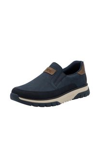 Rieker , Slip-On Sneaker, Slipper, Schlupfschuh, Halbschuh mit weicher MemoSoft-Innensohle , dunkelblau-braun , 41 , 41 , Slipper mit seitlichen...