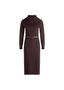 Zero , Strickkleid »Strickkleid mit Gürtel« , Chocolate Plum , 34 , 34 , Passform: Figurbetont