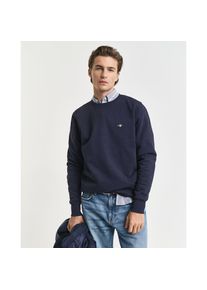 Gant, Herren, Sweatshirt &raquo;REG SHIELD C-NECK SWEAT&laquo;, mit Logostickerei auf der Brust, evening blue, S, evening blue, von Gant