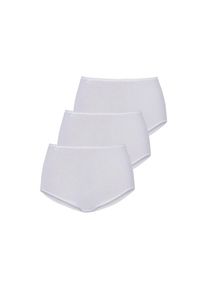 Sloggi , Maxislip »24/7 Cotton«, (3er Pack), höher geschnittene Passform, elastisch, Spitze, blickdicht, weich , weiß , 38 , 38 , Taillen-Slip von...