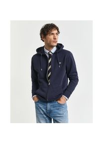 Gant, Herren, Kapuzensweatjacke &raquo;REG SHIELD FULL ZIP HOODIE&laquo; mit Logostickerei auf der Brust, evening blue, 5XL, evening blue, Shield Sweatjacke von 