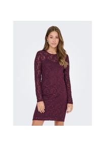Only , Minikleid »ONLBLAISE L/S O-NECK DRESS JRS«, Sommerkleid , Mauve Wine , N-Gr , S -N-Gr , S , Kurzes Kleid von Only