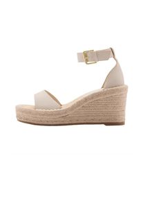 Mango Sandale 'Larisa' Damen beige Größe 42 Unifarben