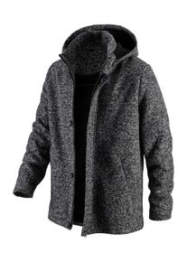 John Devin Herren Strickmantel in schwarz meliert ,Größe 48, Witt, 100% Polyester