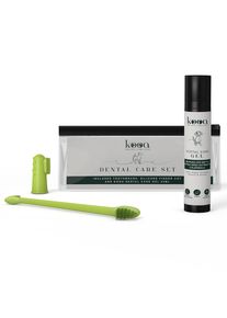 kooa Tandverzorgingsset: Tandenborstel, siliconen Vingerhoedje & 50ml Tandgel Hond