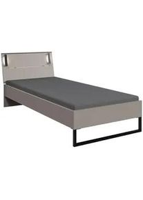Carryhome Bett , Graphitfarben, Sahara , Holzwerkstoff , F , 90x200 cm , Made in Germany , Schlafzimmer, Komplette Schlafzimmer und Serien, Schlafzimmerserien