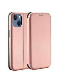 Beline Etui Book Magnetic iPhone 15 6,1" różowo złoty/rose gold (Apple iPhone 15), Smartphone Hülle, Gold