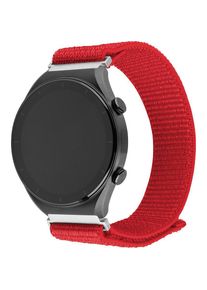 Fixed Nylon-Sportarmband mit Schnellverschluss 20 mm für Smartwatch rot (Nylon), Uhrenarmband, Rot