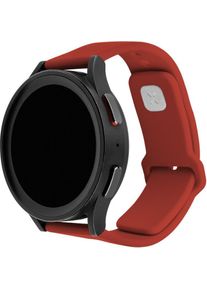 Fixed Satz Silikonbänder Sportliches Silikonarmband mit Schnellverschluss 20 mm für Smartwatch rot (20 mm, Silikon), Uhrenarmband, Rot