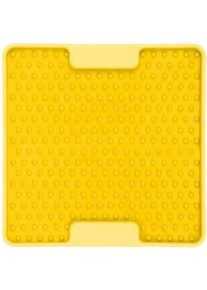 LickiMat Tuff Soother Futtermatte, 15x15cm, yellow