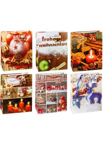 Tsi, Geschenkverpackung, 12 Geschenktaschen WN Serie 6 Motiv sortiert 26,0 x 32,0 cm (Geschenktüte, 1 x)