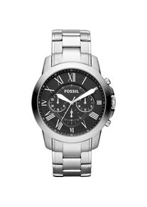 Fossil, Armbanduhr, Grant, Silber, (Analoguhr, Chronograph, 44 mm)