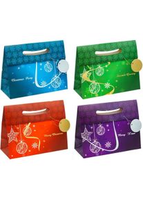 Tsi, Geschenkverpackung, 12 Geschenktaschen Weihnachten Elegant Motiv sortiert 33,0 x 26,0 cm (Geschenktüte, 1 x)
