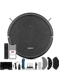 Sencor SRV 3160TQ schwarz / Roboterstaubsauger / Saugen Wischen / 28W / 59dB / 2600 mAh, Staubsauger Roboter, Schwarz
